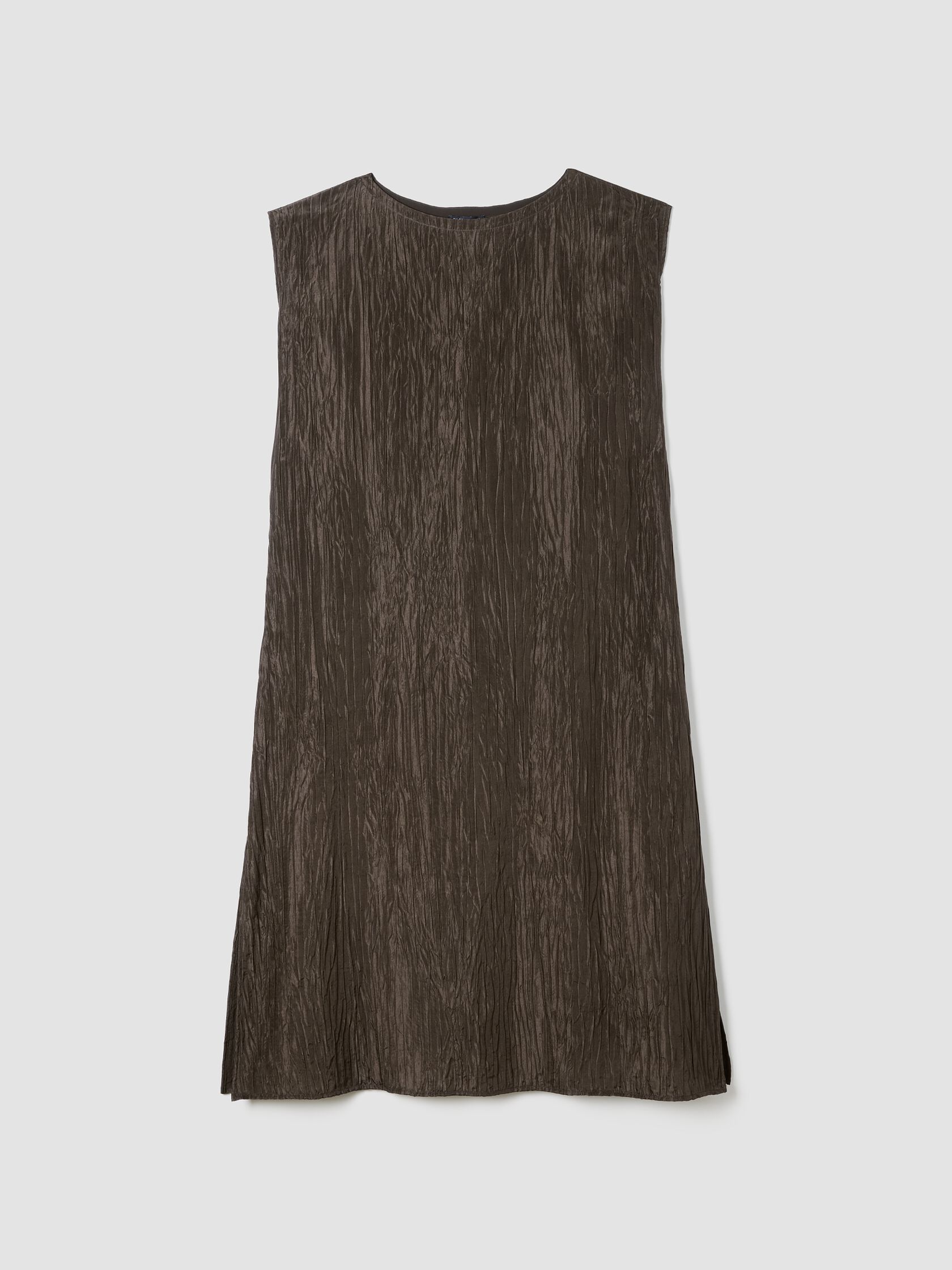 Textured Silk Jacquard Bateau Neck Dress