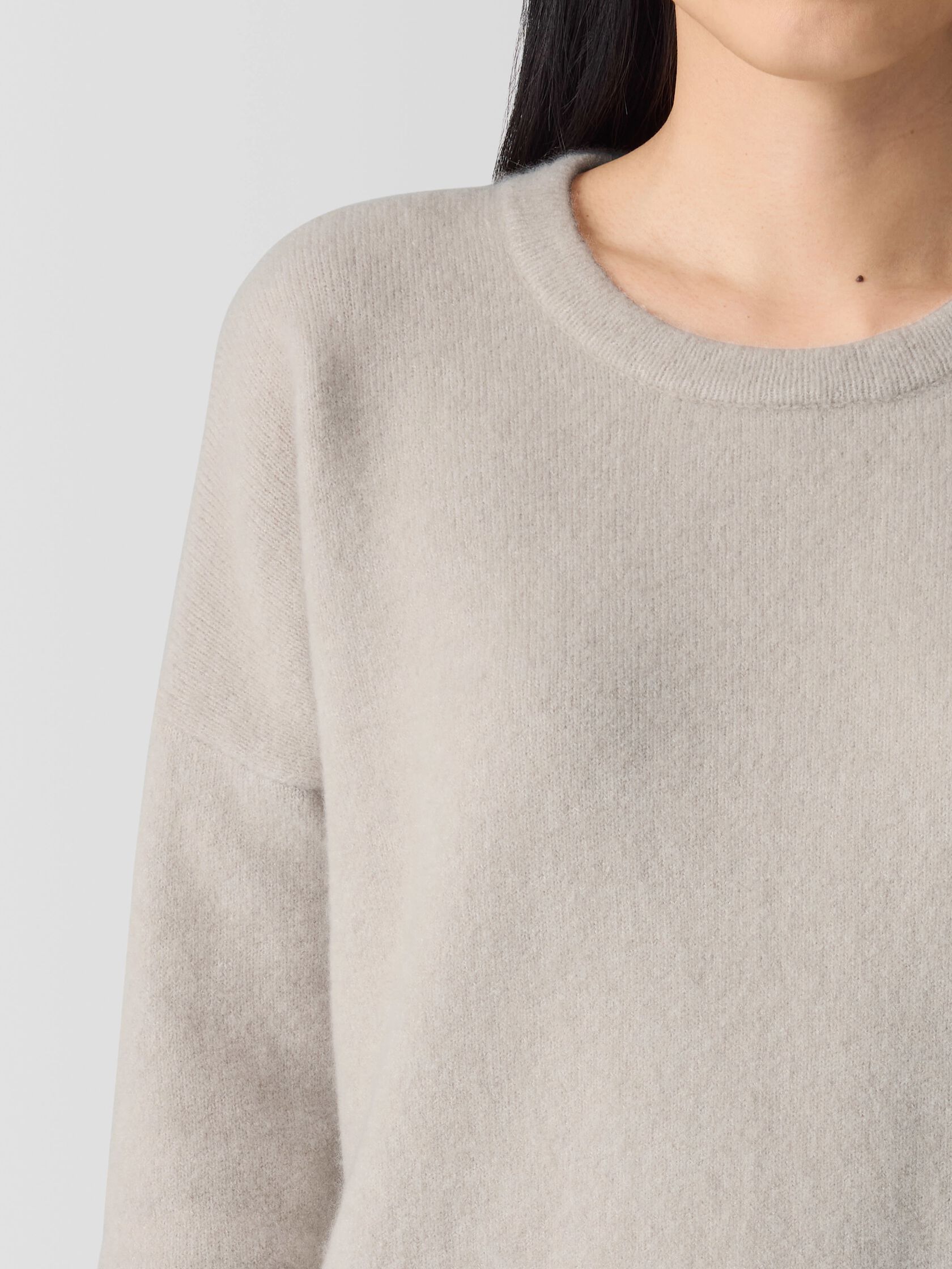 Cashmere Silk Bliss Crew Neck Long Top