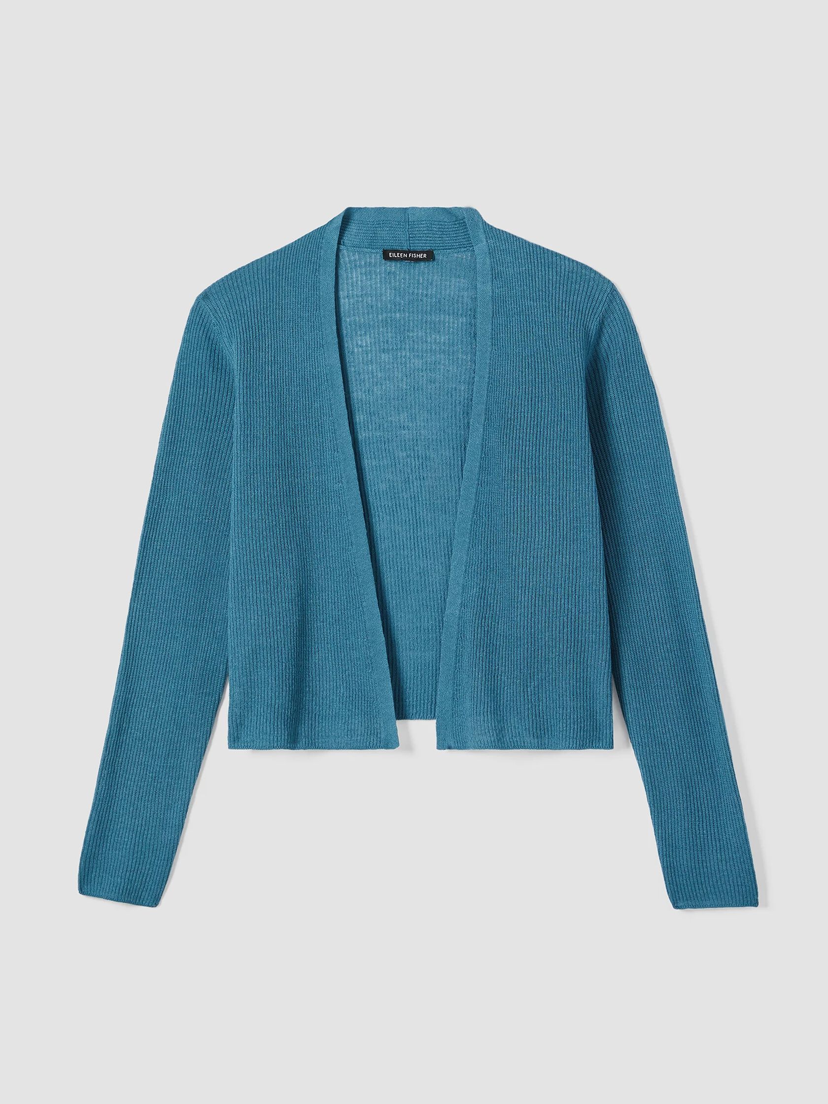 Organic Linen Cotton Airy Tuck Cropped Cardigan