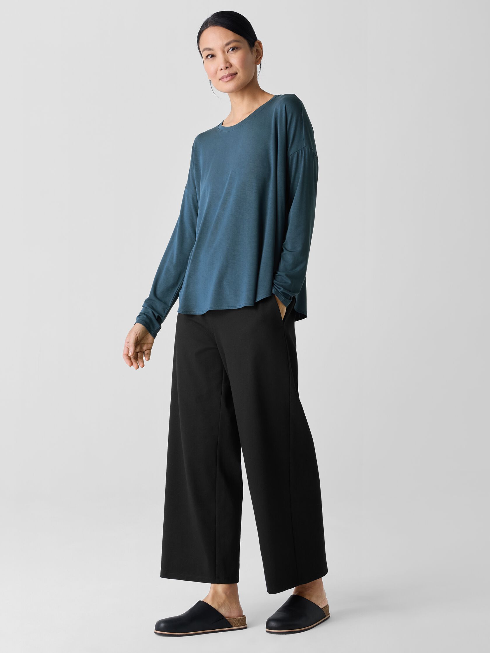 Fine Jersey Round Neck Top