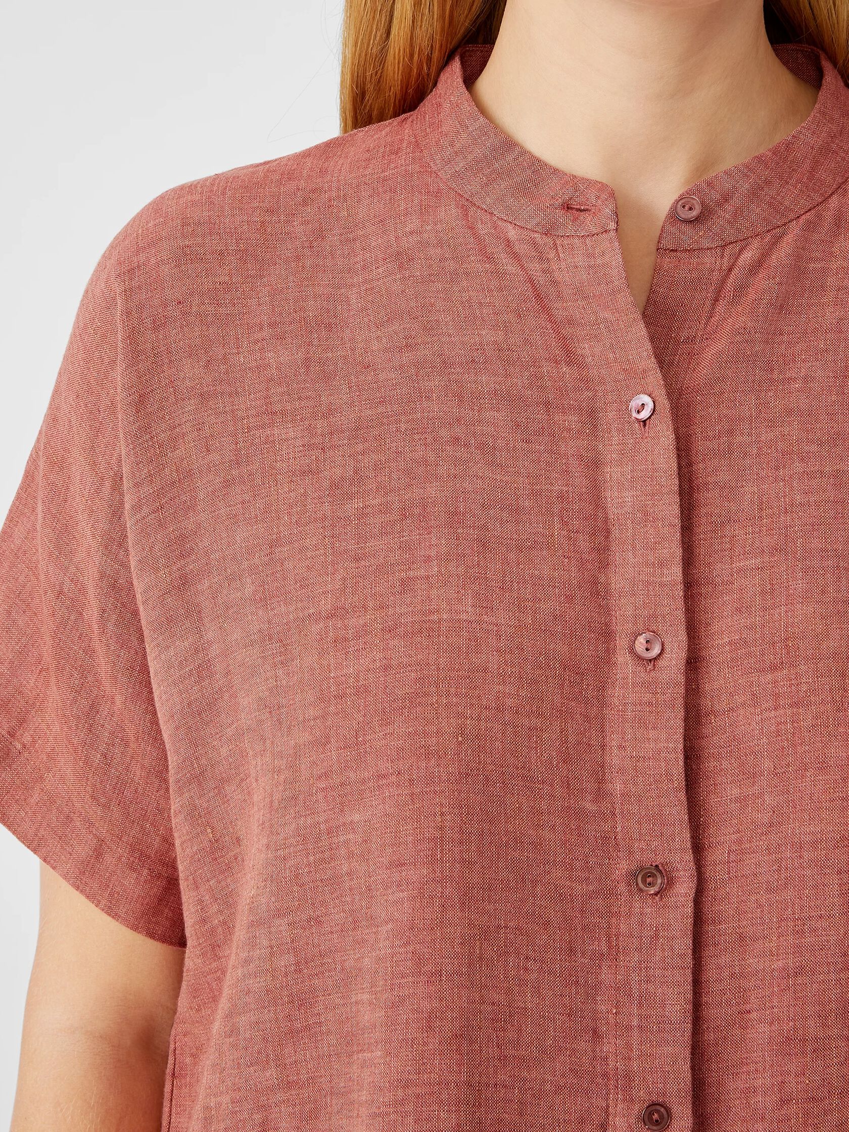 Washed Organic Linen Delave Shirt
