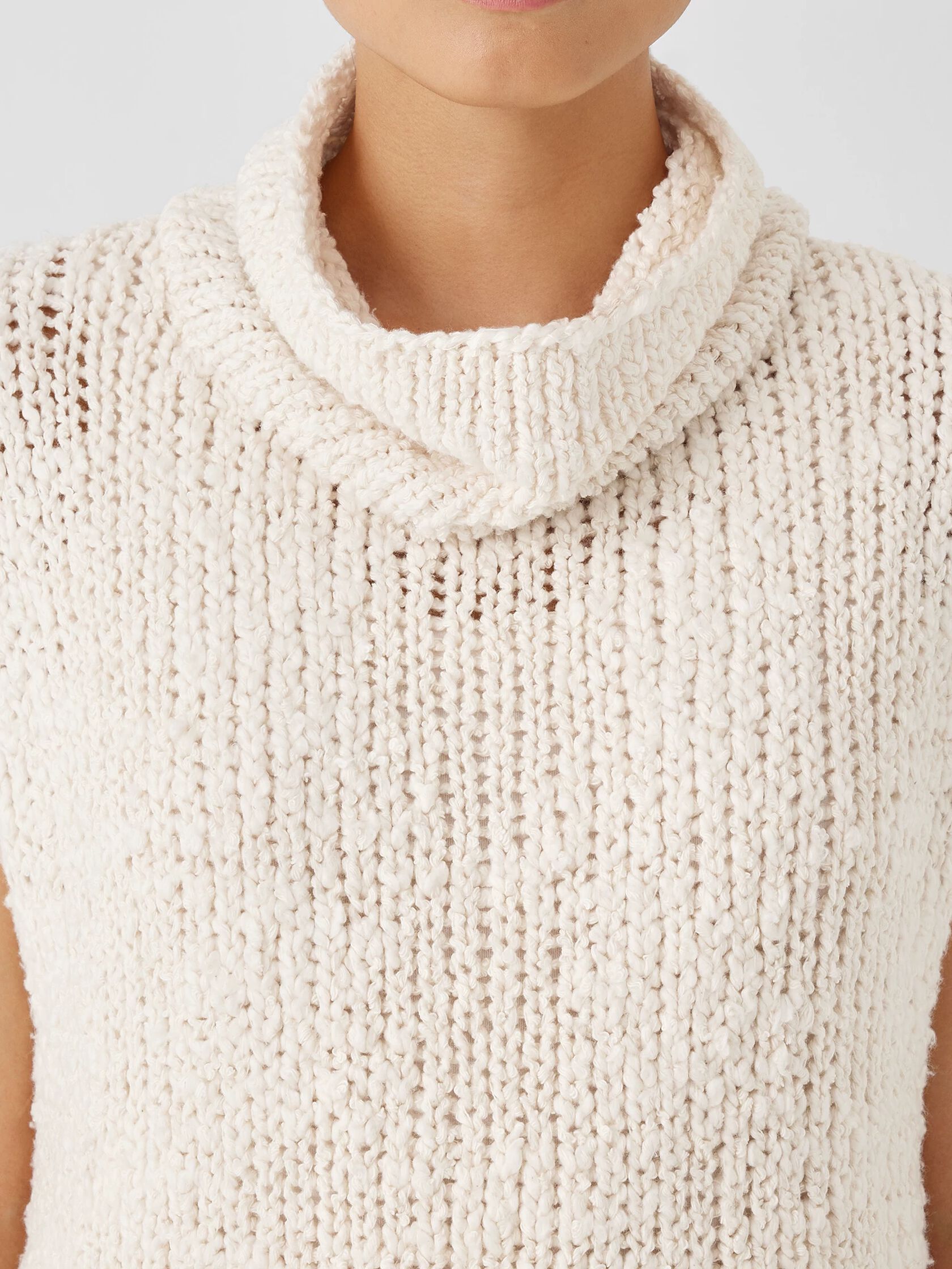 Peruvian Organic Cotton Lofty Slub Turtleneck Top