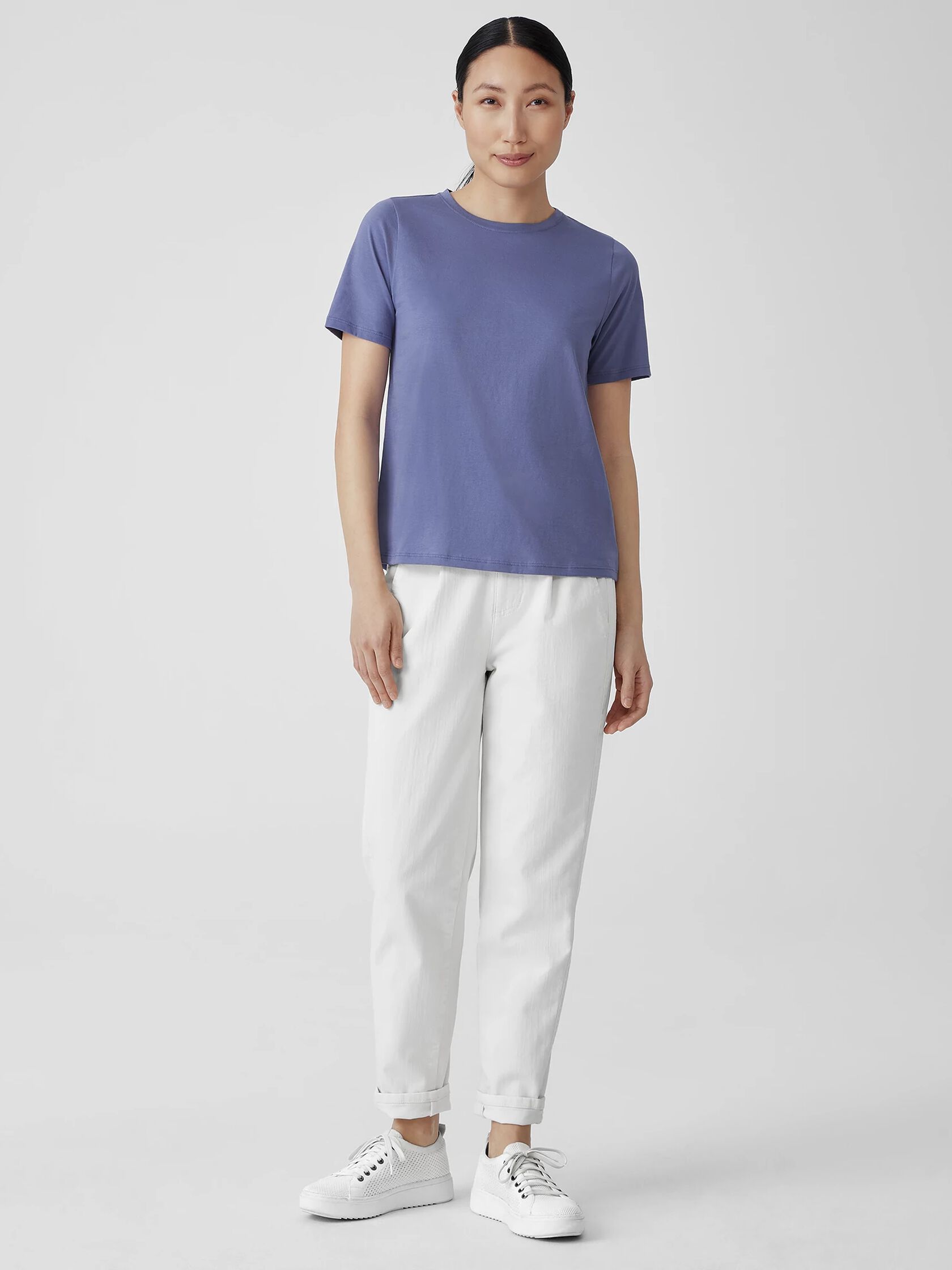 Organic Pima Cotton Jersey Round Neck Tee