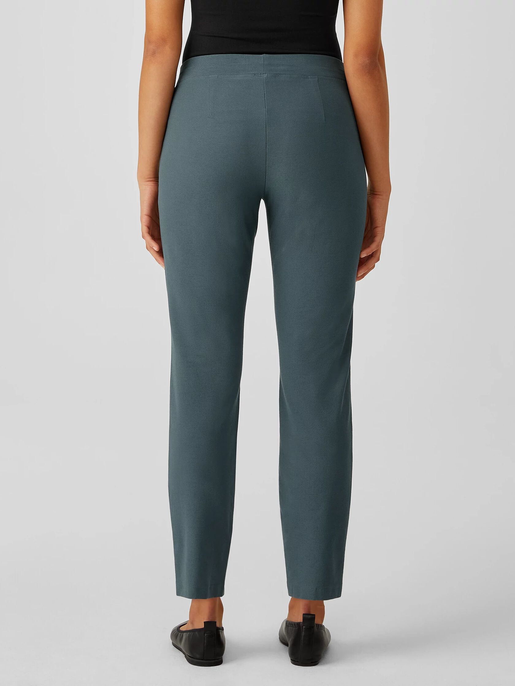 Washable Stretch Crepe Slim Pant