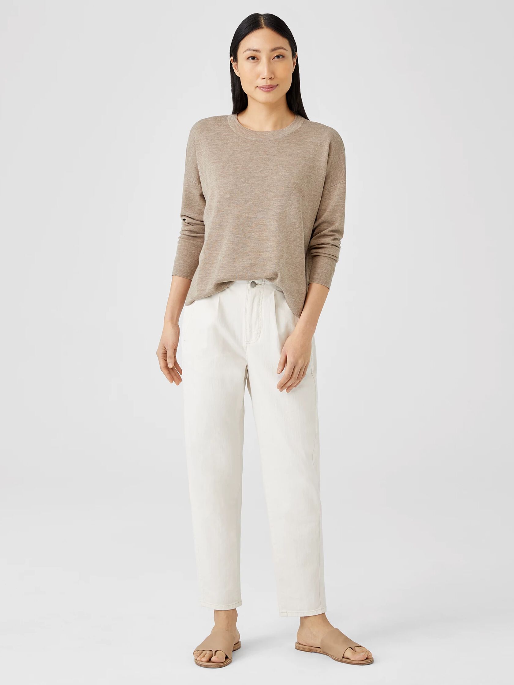 Undyed Organic Cotton Denim Tapered Pant