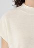 Organic Linen Cotton Mock Neck Top