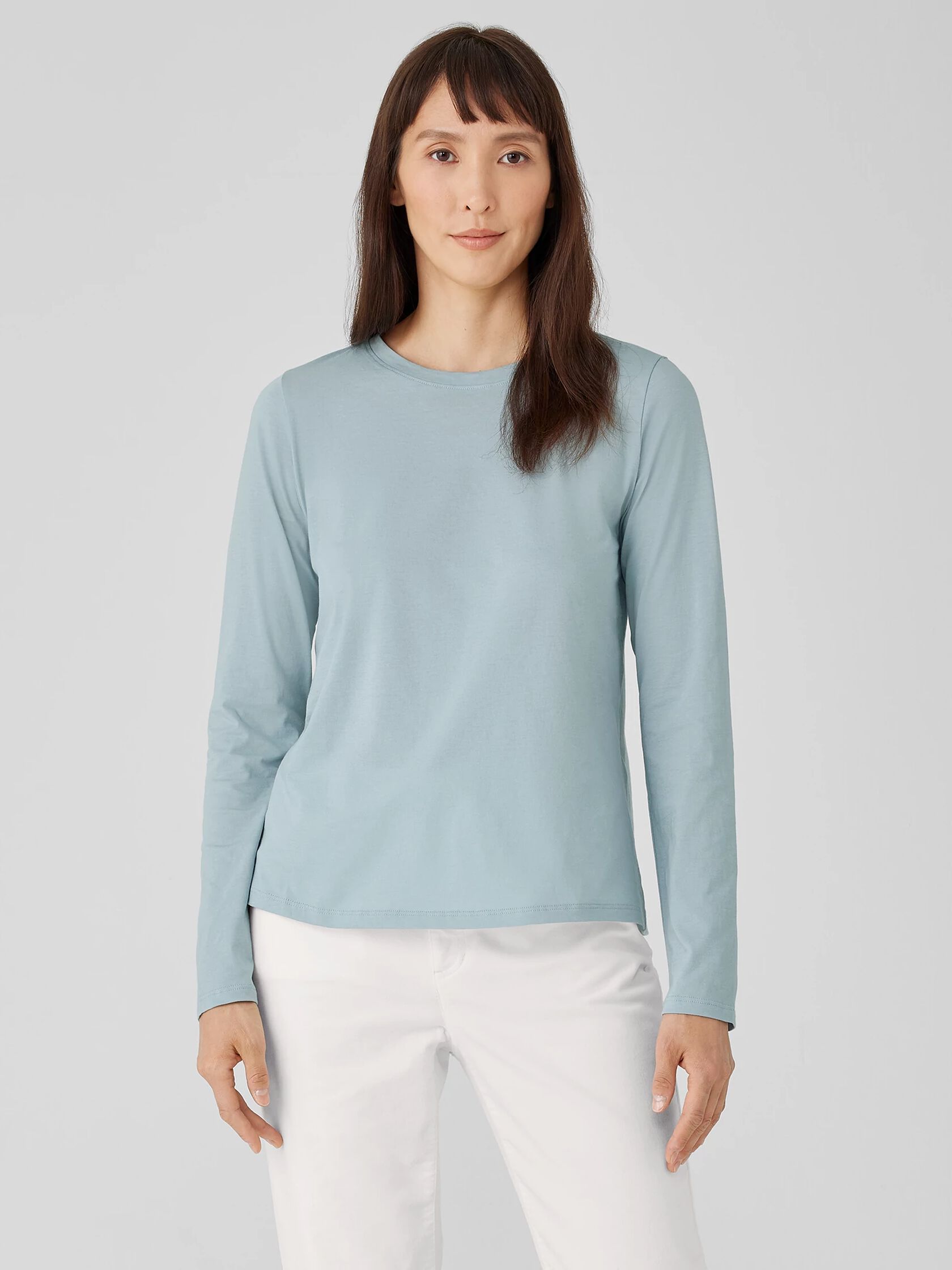 Organic Pima Cotton Jersey Long-Sleeve Tee