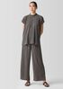 Woven Pliss&eacute; Wide-Leg Pant