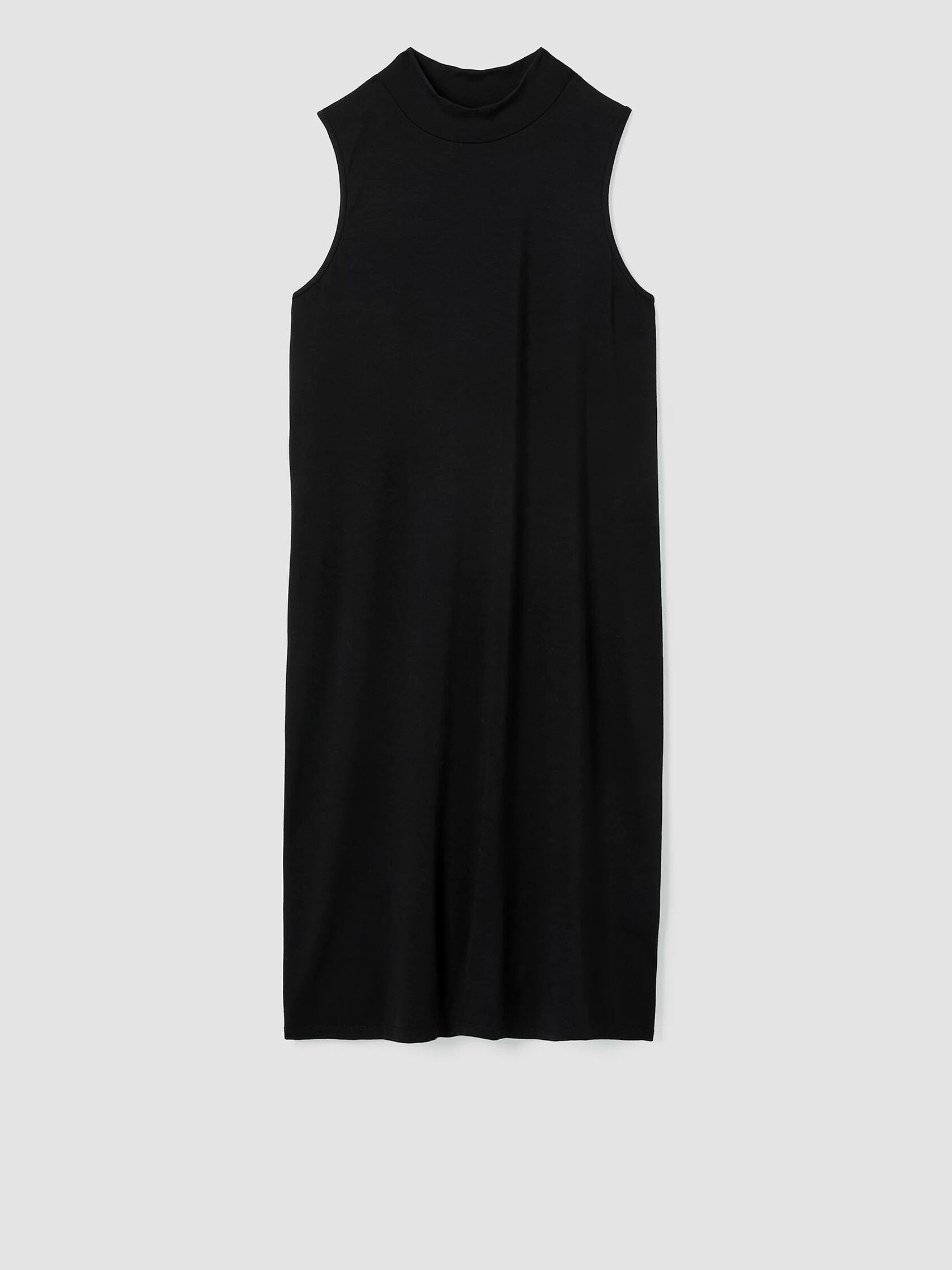 Stretch Jersey Knit Mock Neck Dress