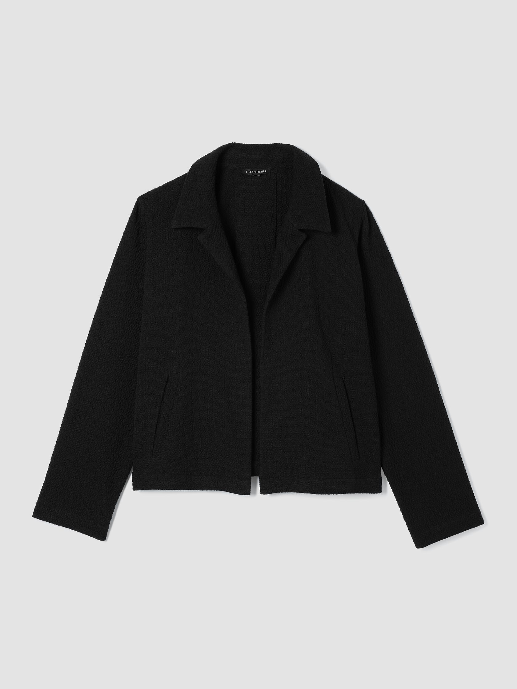 Organic Cotton Tweed Classic Collar Jacket