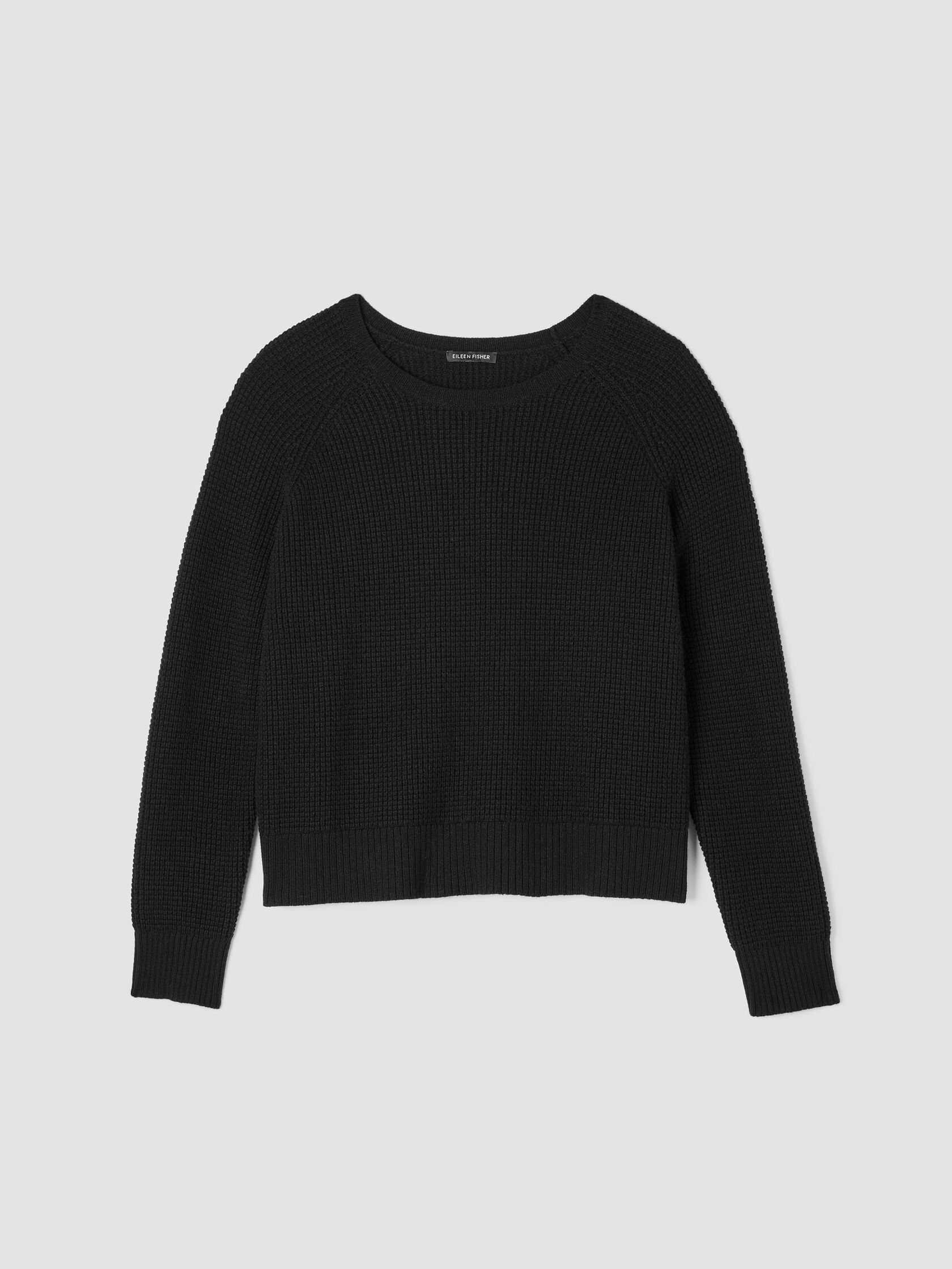Cotton and Recycled Cashmere Thermal Crew Neck Top