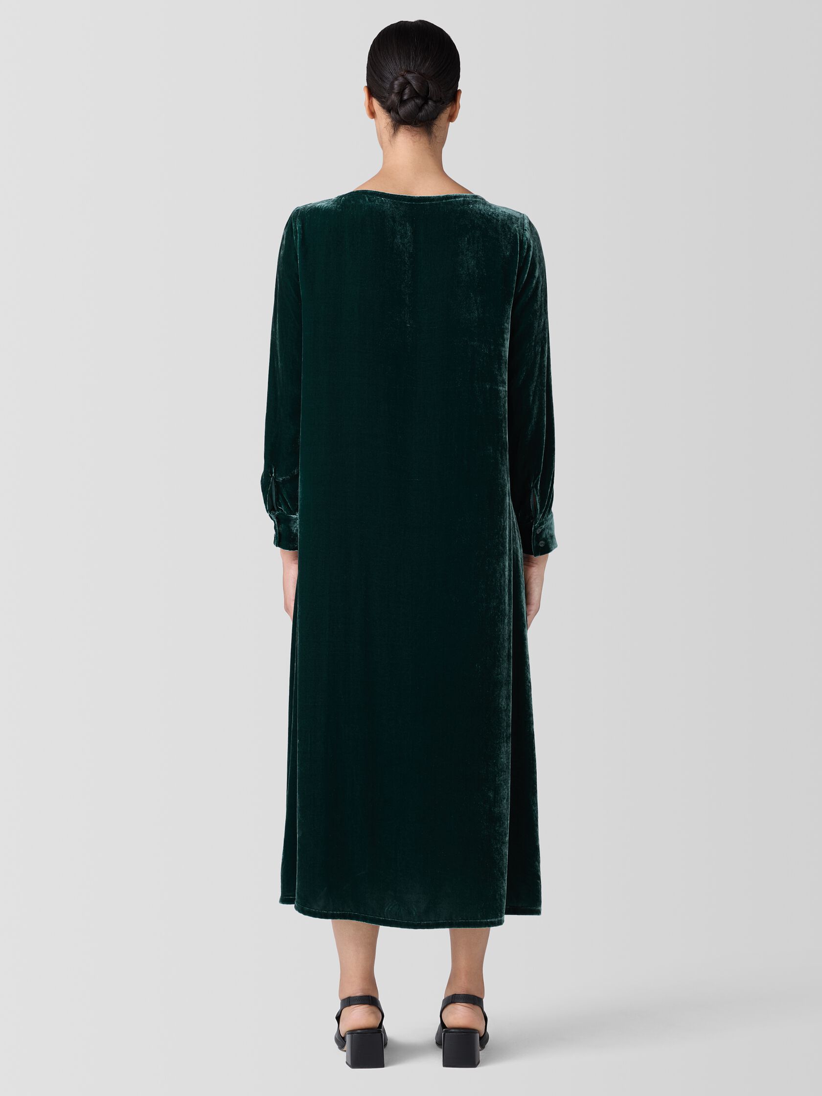 Velvet Bateau Neck Dress
