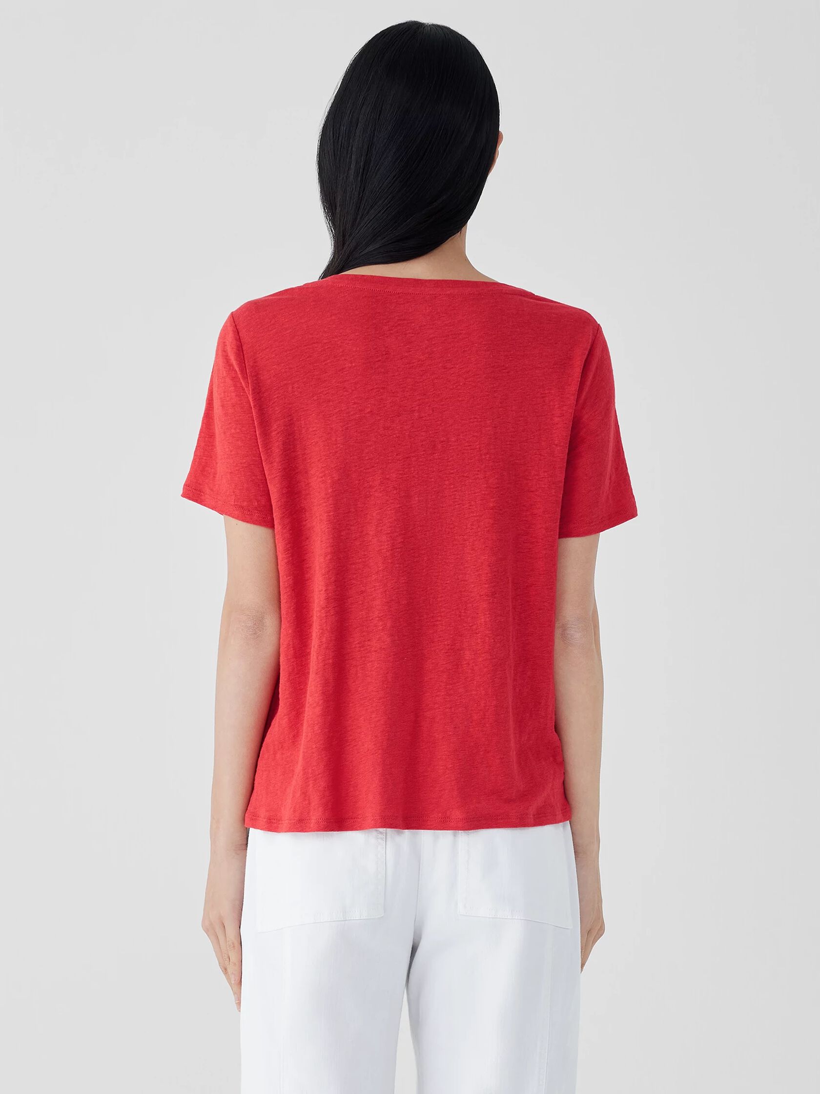 Organic Linen Jersey Crew Neck Tee
