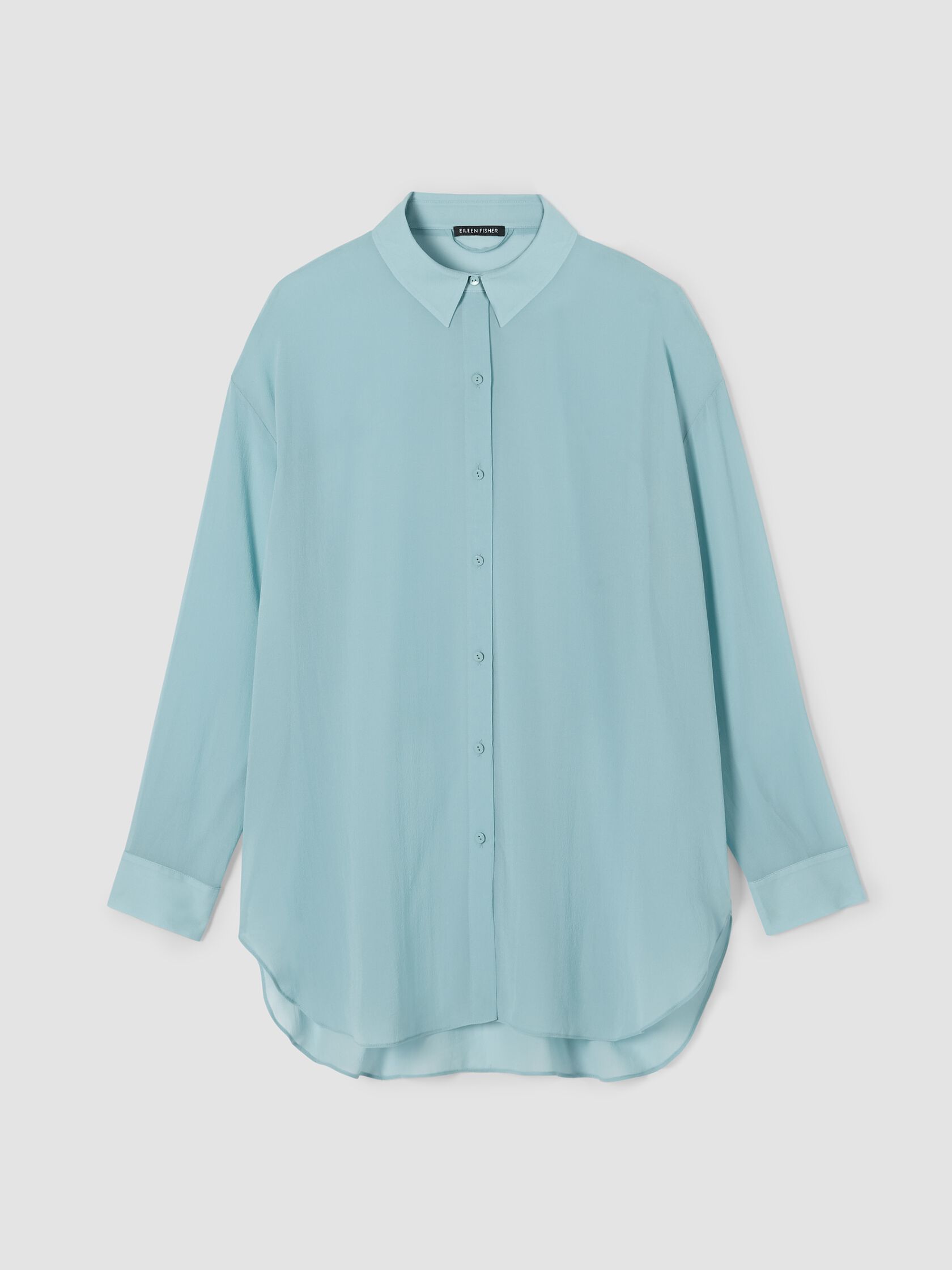 Sheer Silk Georgette Belted Shirt