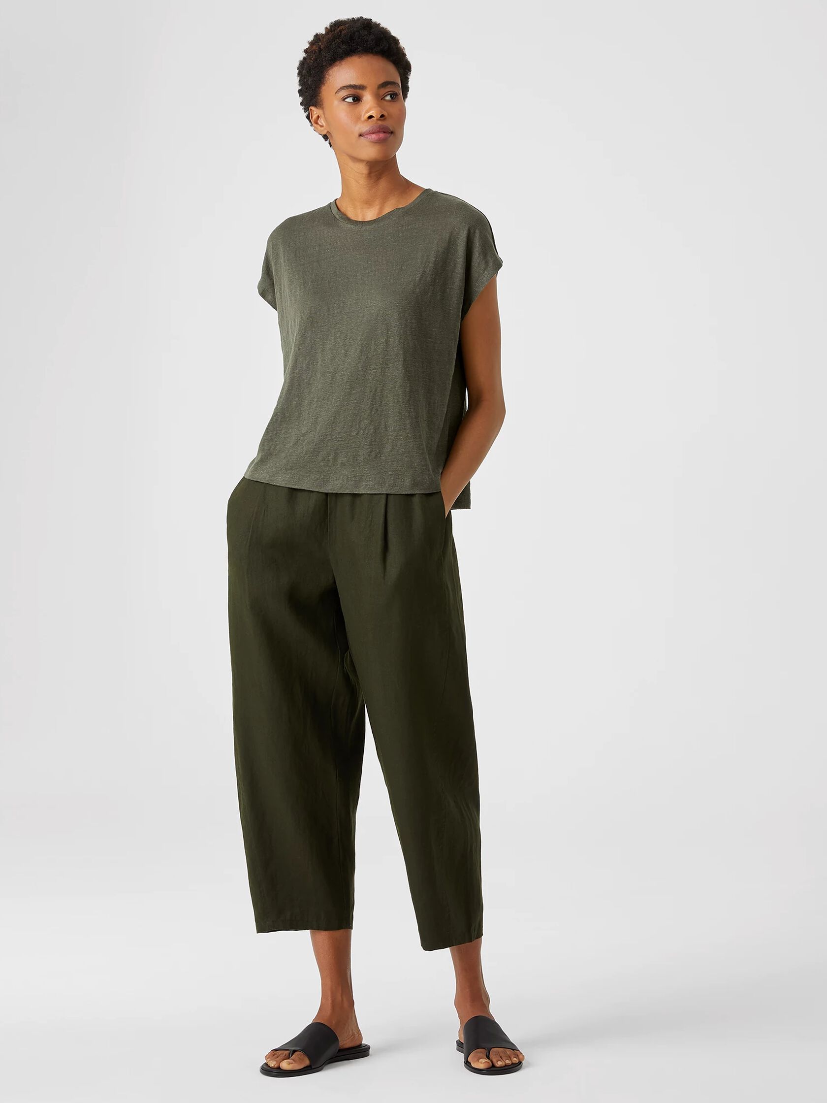 Organic Linen Jersey Square Top