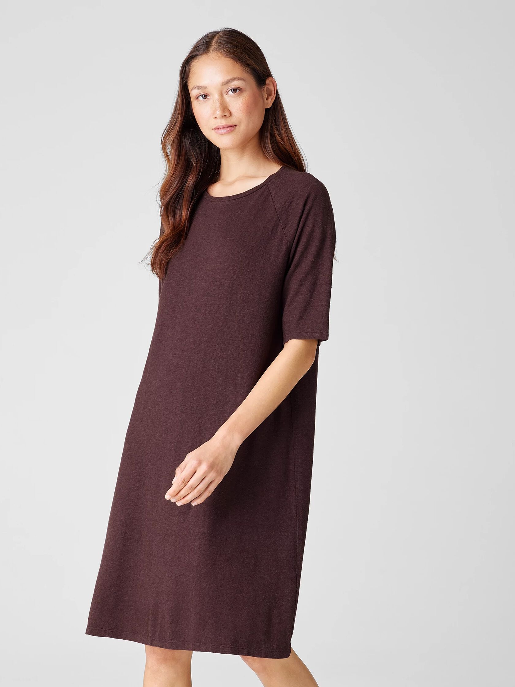 Hemp Organic Cotton Twist Crew Neck Dress