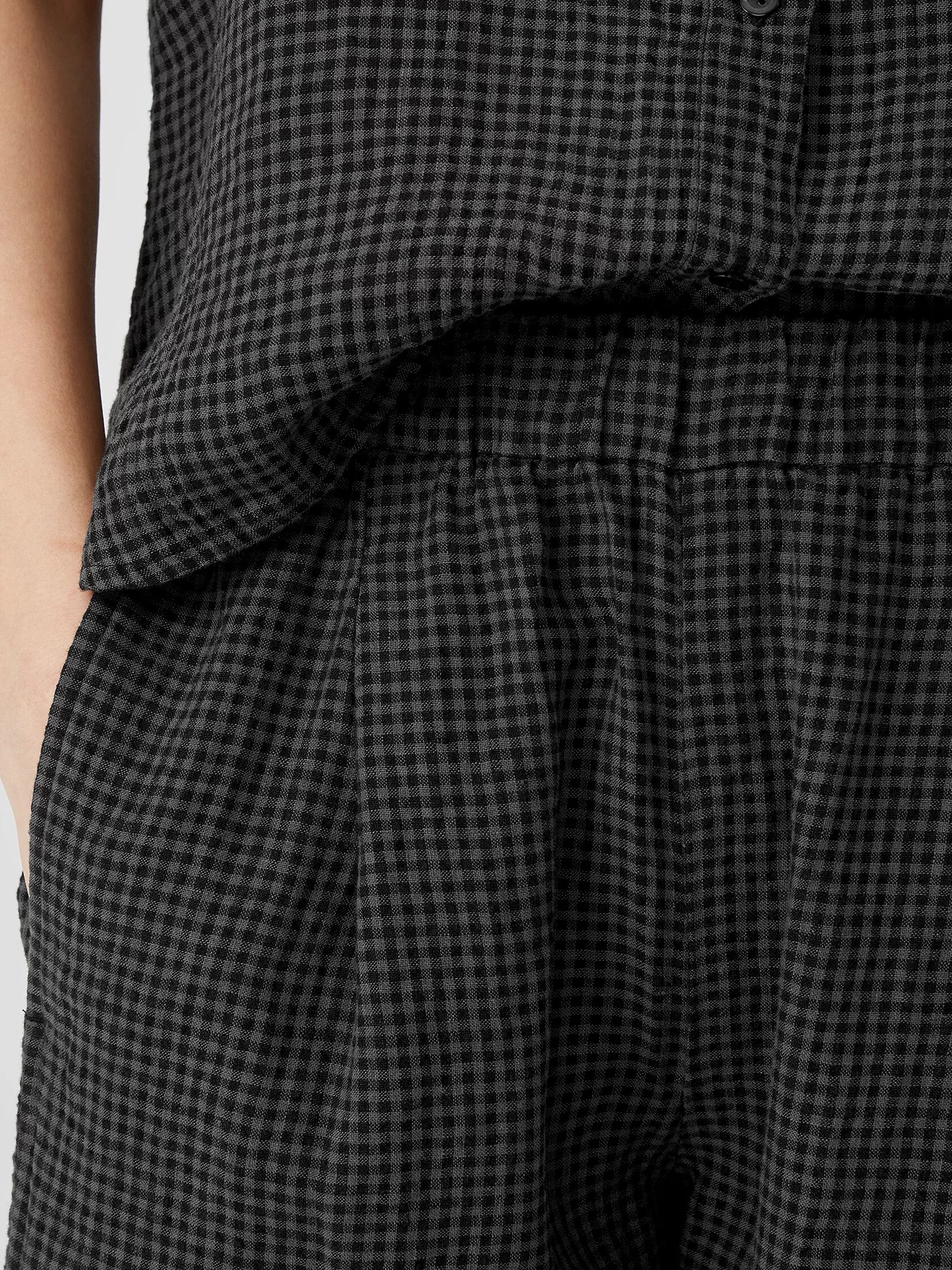 Puckered Organic Linen Lantern Pant