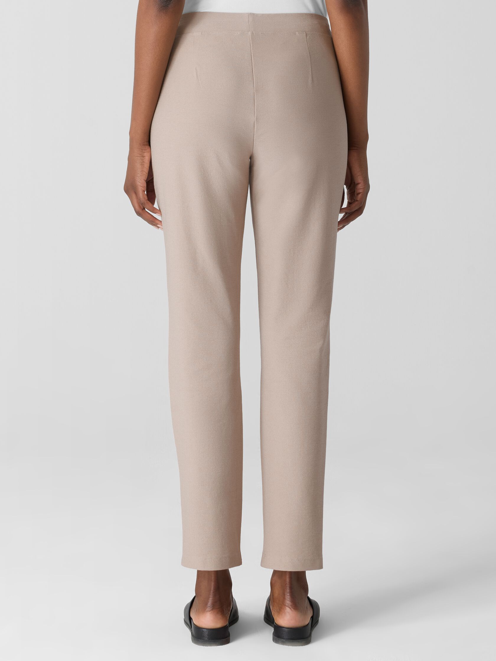 Washable Stretch Crepe Slim Pant