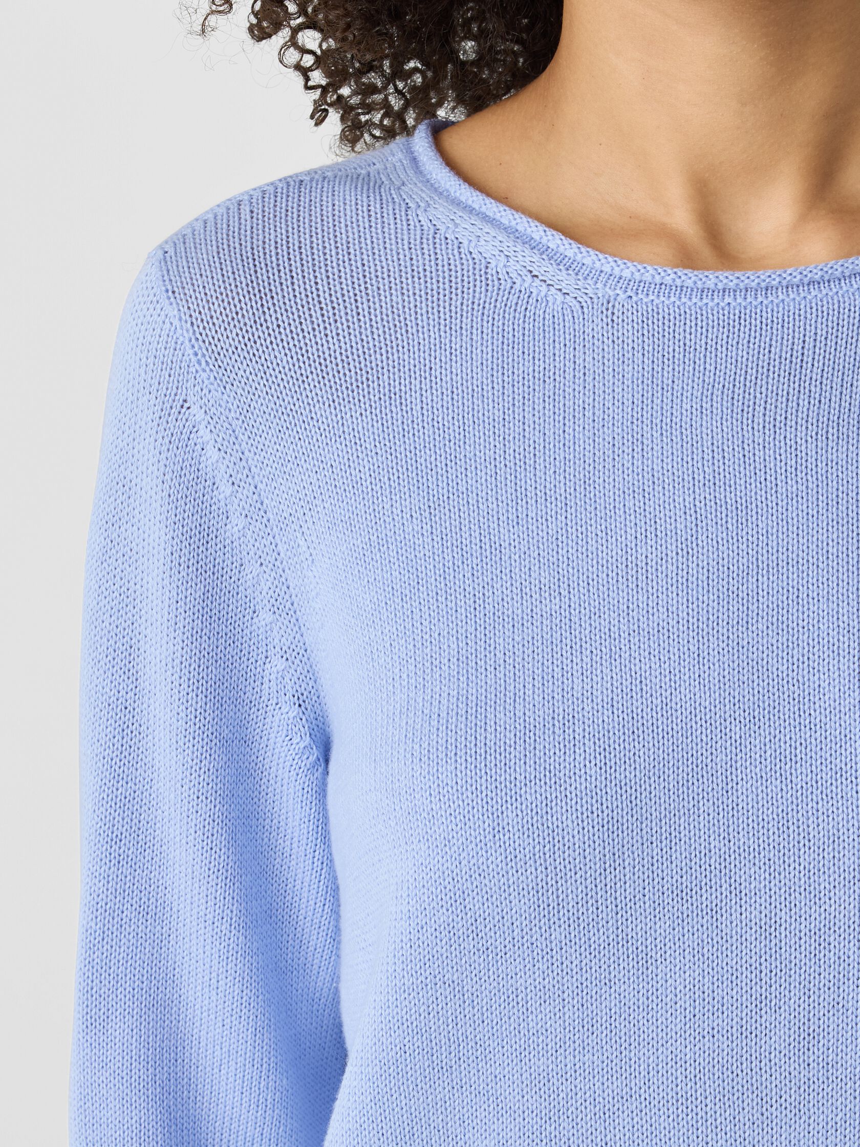 Peruvian Cotton Blend Jewel Neck Top