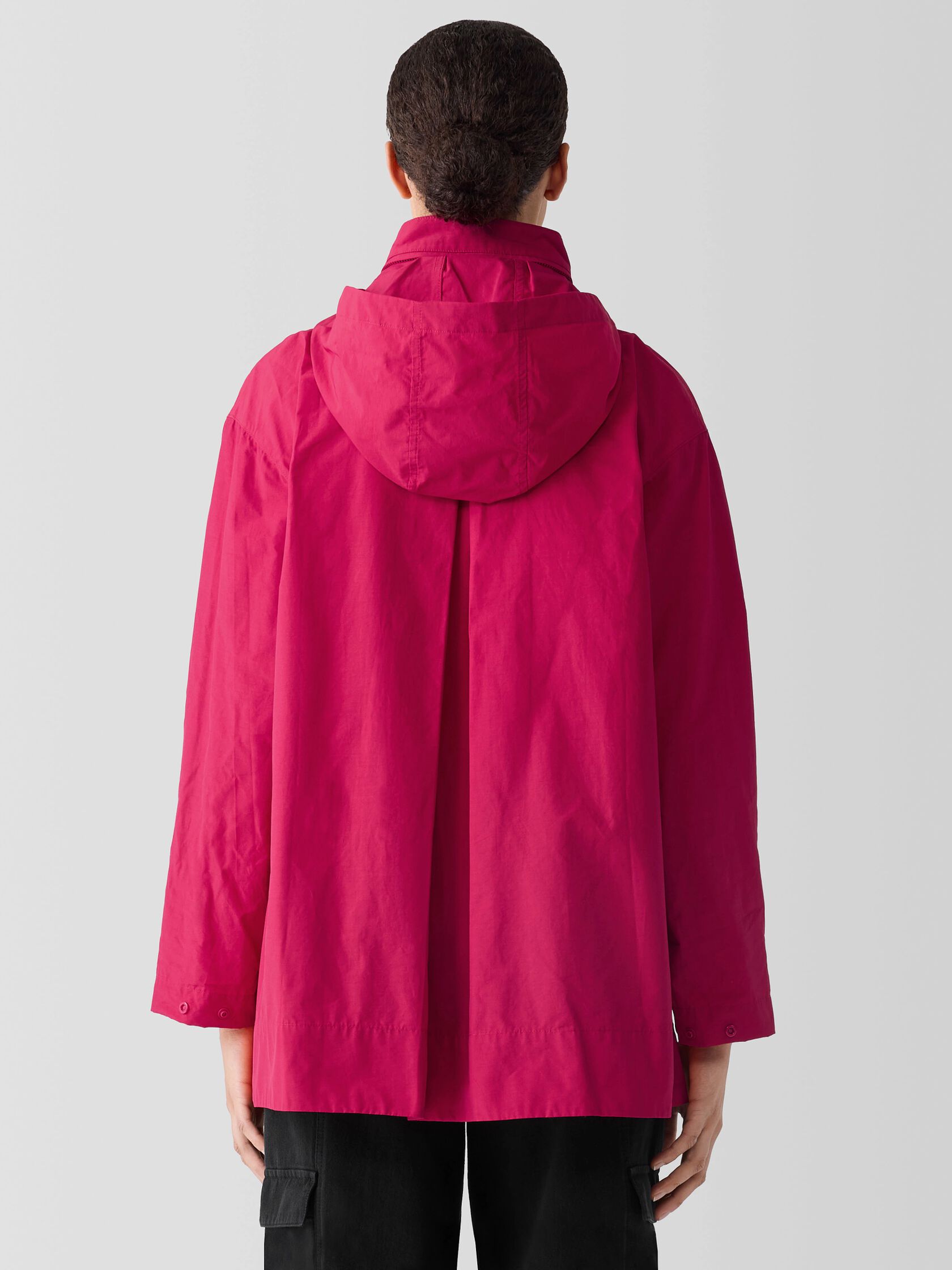 Light Cotton Nylon Stand Collar Jacket