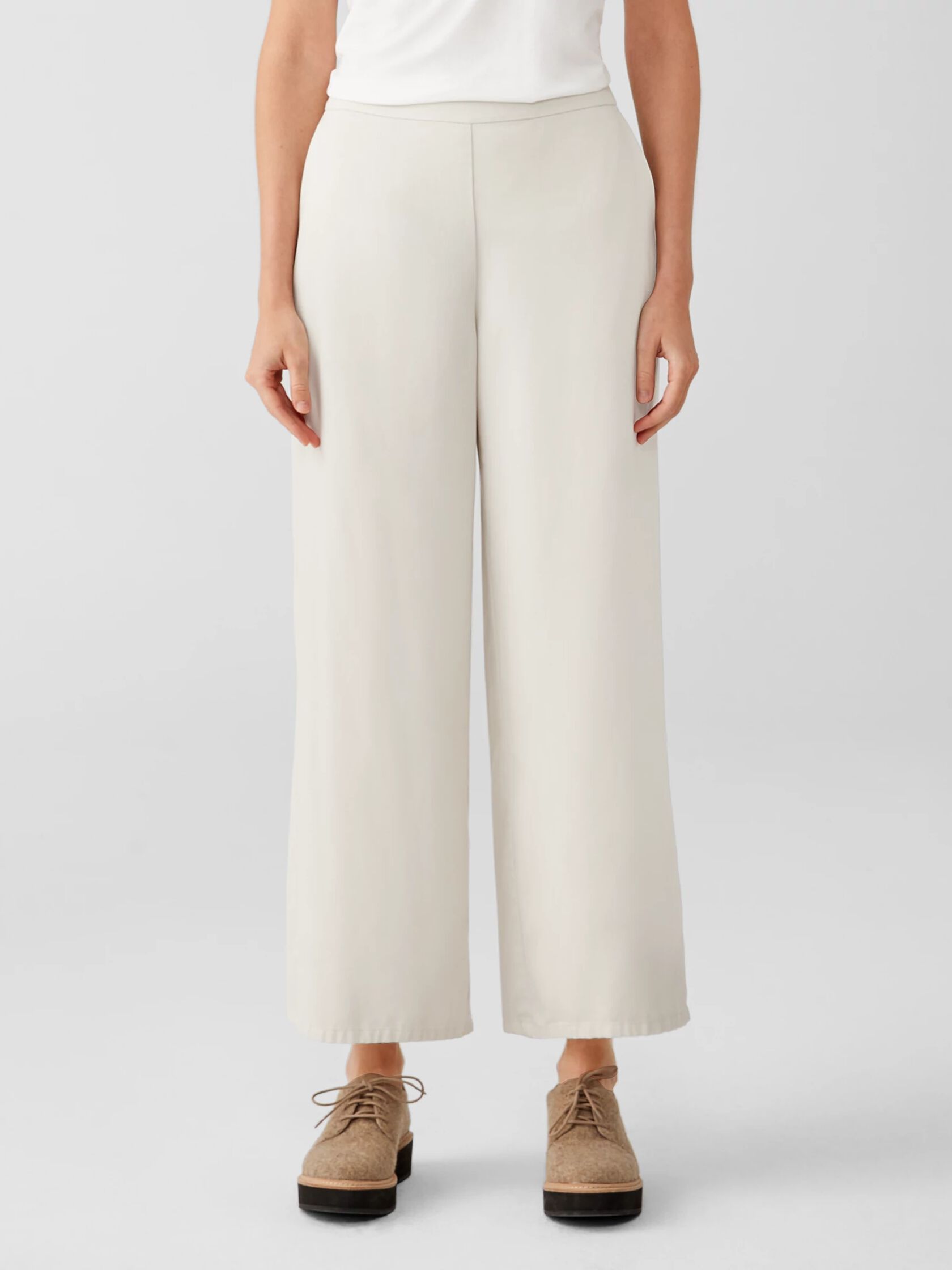 Soft Twill Wide-Leg Pant