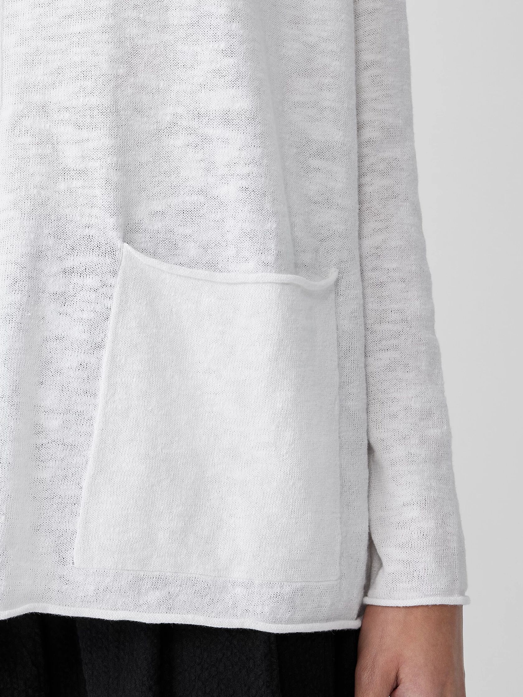 Organic Linen Cotton Slub V-Neck Top