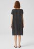 Puckered Organic Linen V-Neck Dress