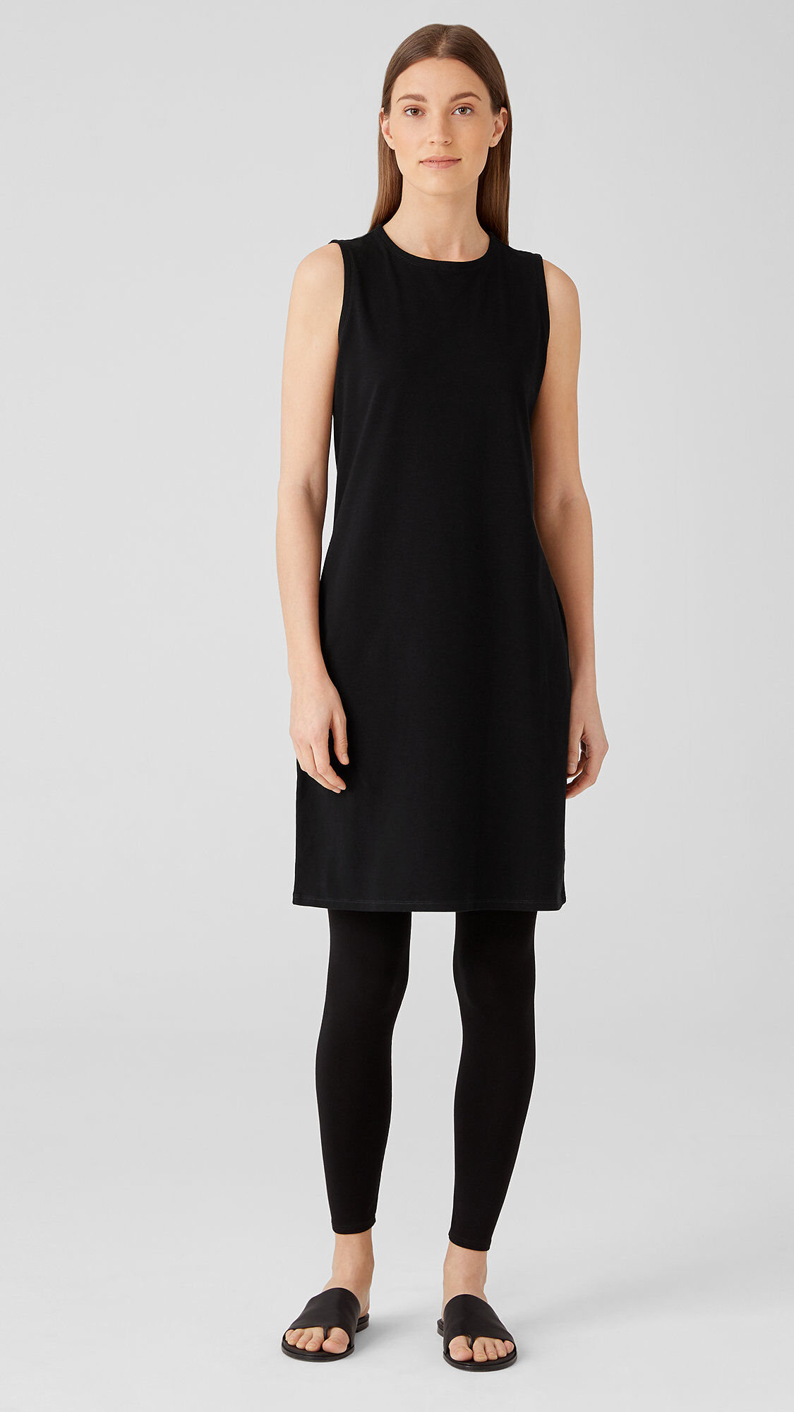 Traceable Cotton Jersey Racer-Back Tank Dress