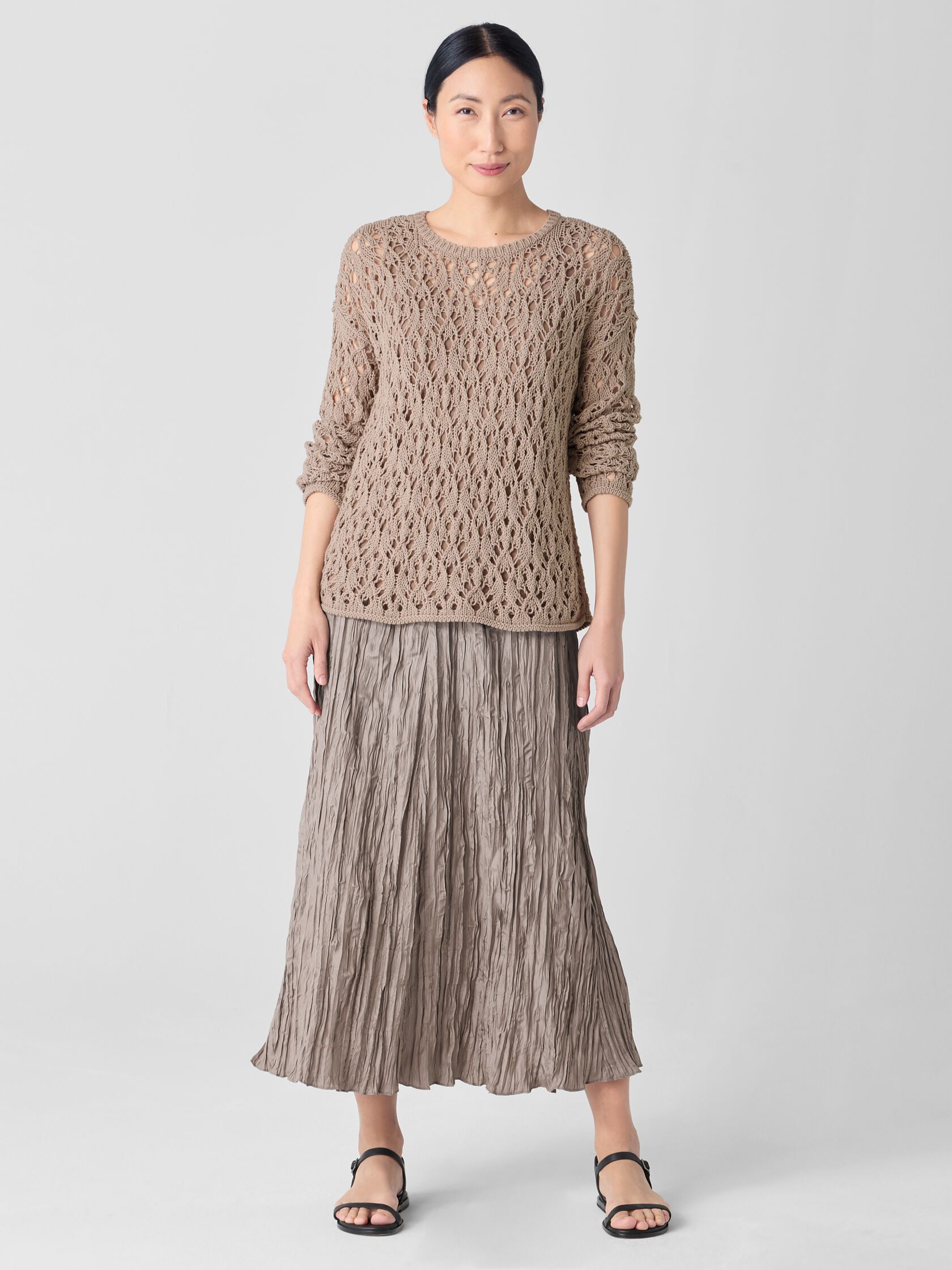 Peruvian Organic Cotton Cord Crew Neck Top