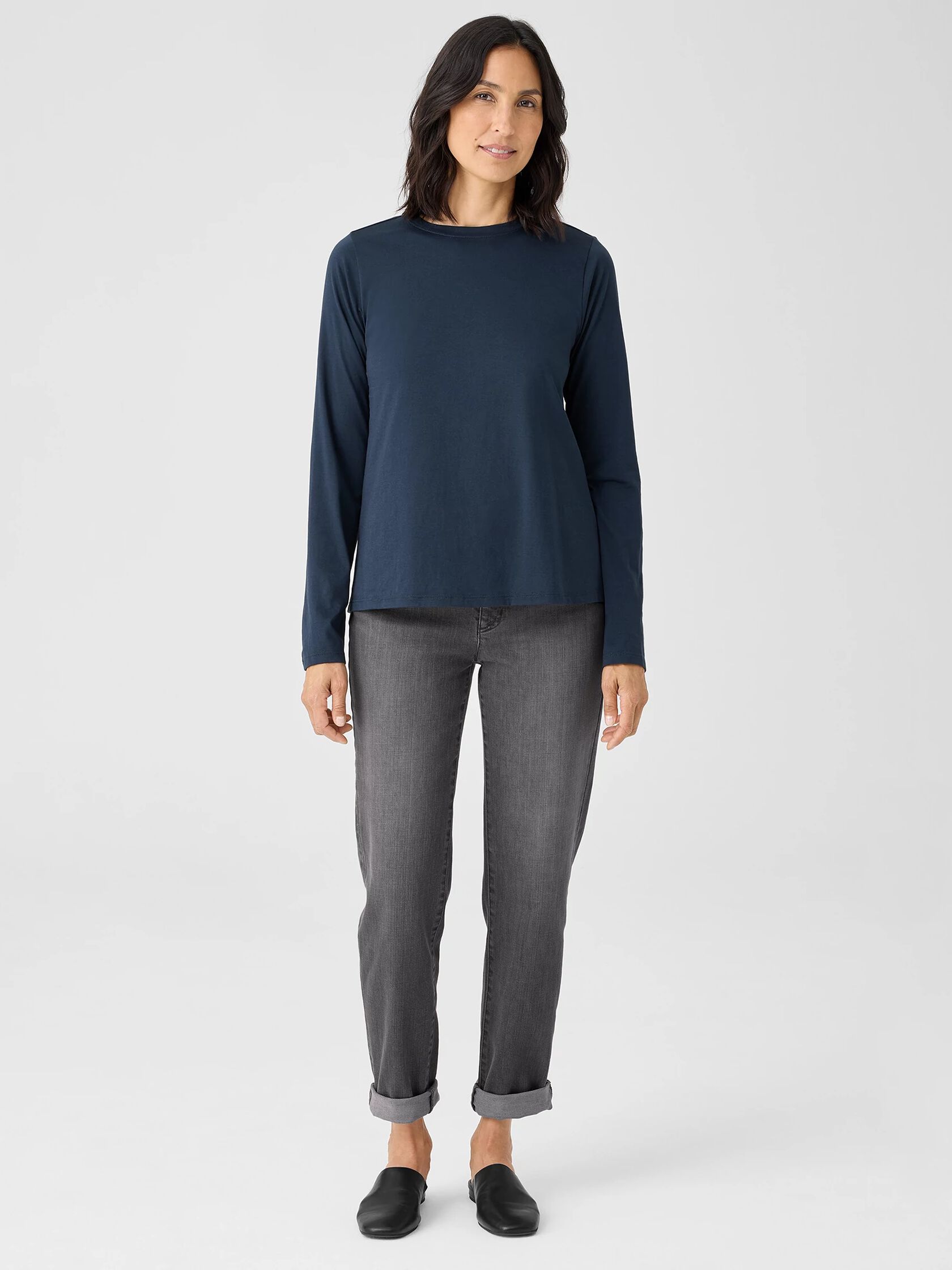 Organic Pima Cotton Jersey Long-Sleeve Tee