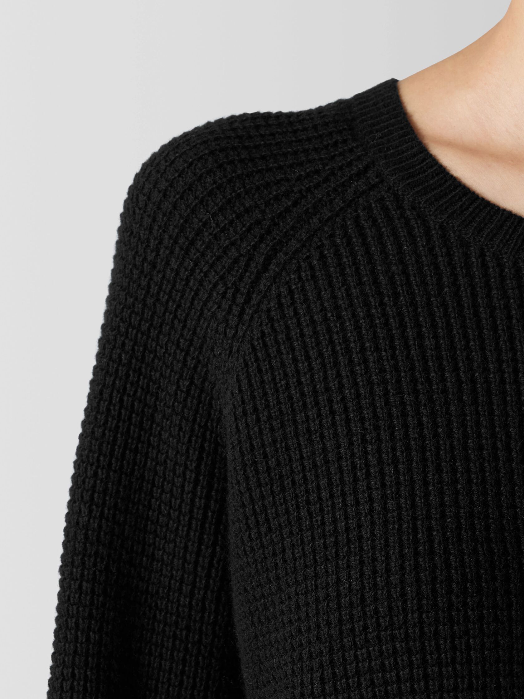 Cotton and Recycled Cashmere Thermal Crew Neck Top