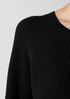 Cotton and Recycled Cashmere Thermal Crew Neck Top