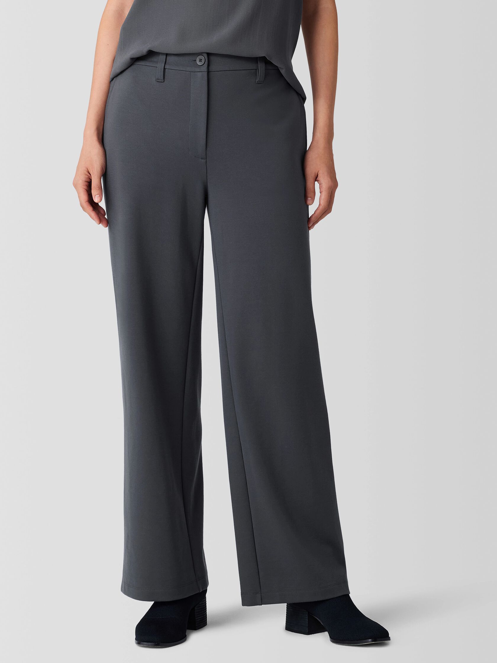 Washable Flex Ponte&nbsp;Wide Trouser Pant
