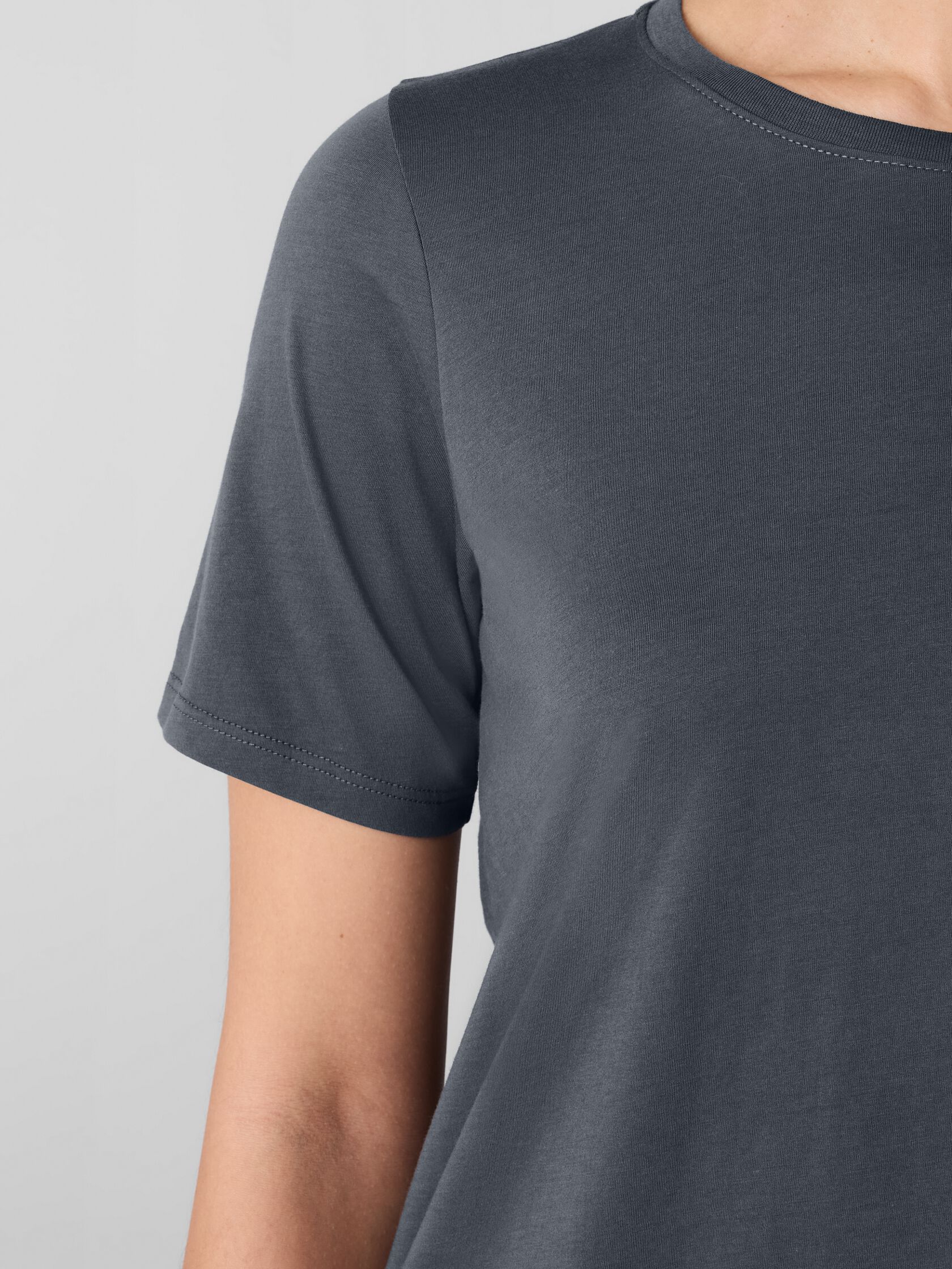 Organic Pima Cotton Jersey Round Neck Tee