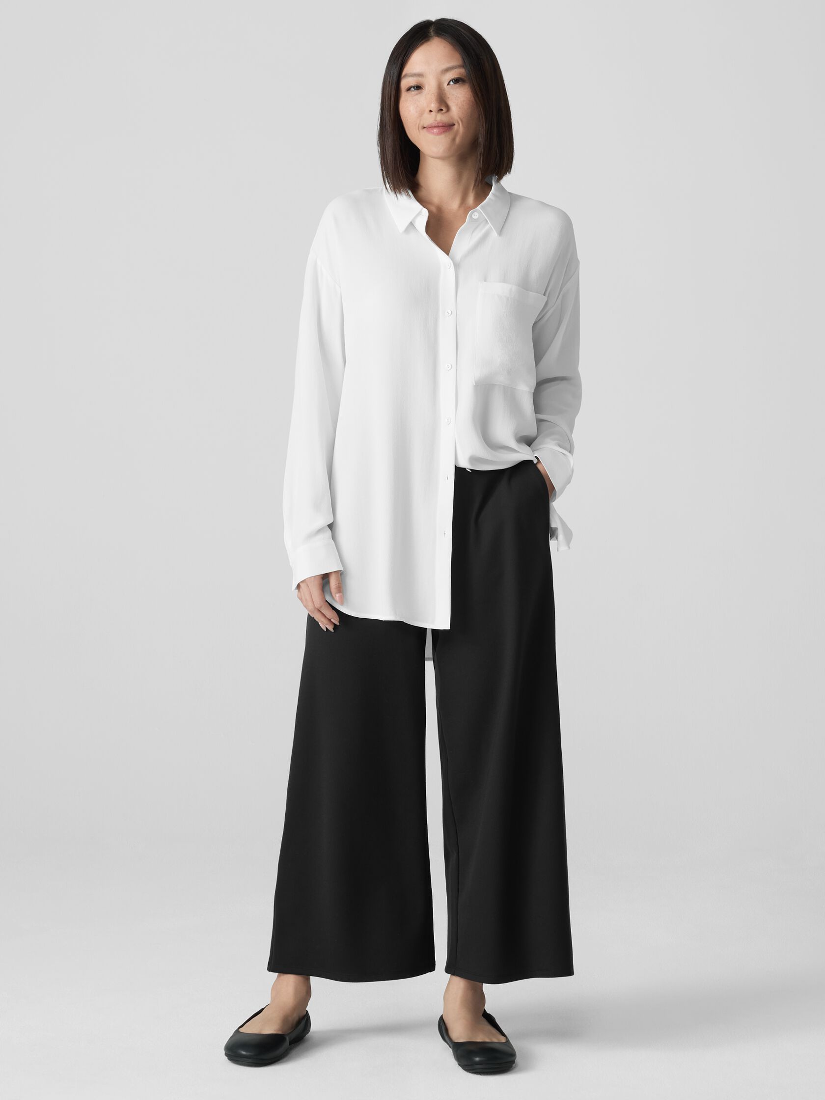 Lightweight Ponte Wide-Leg Pant