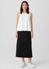 Lightweight Organic Cotton Terry A-Line Skirt
