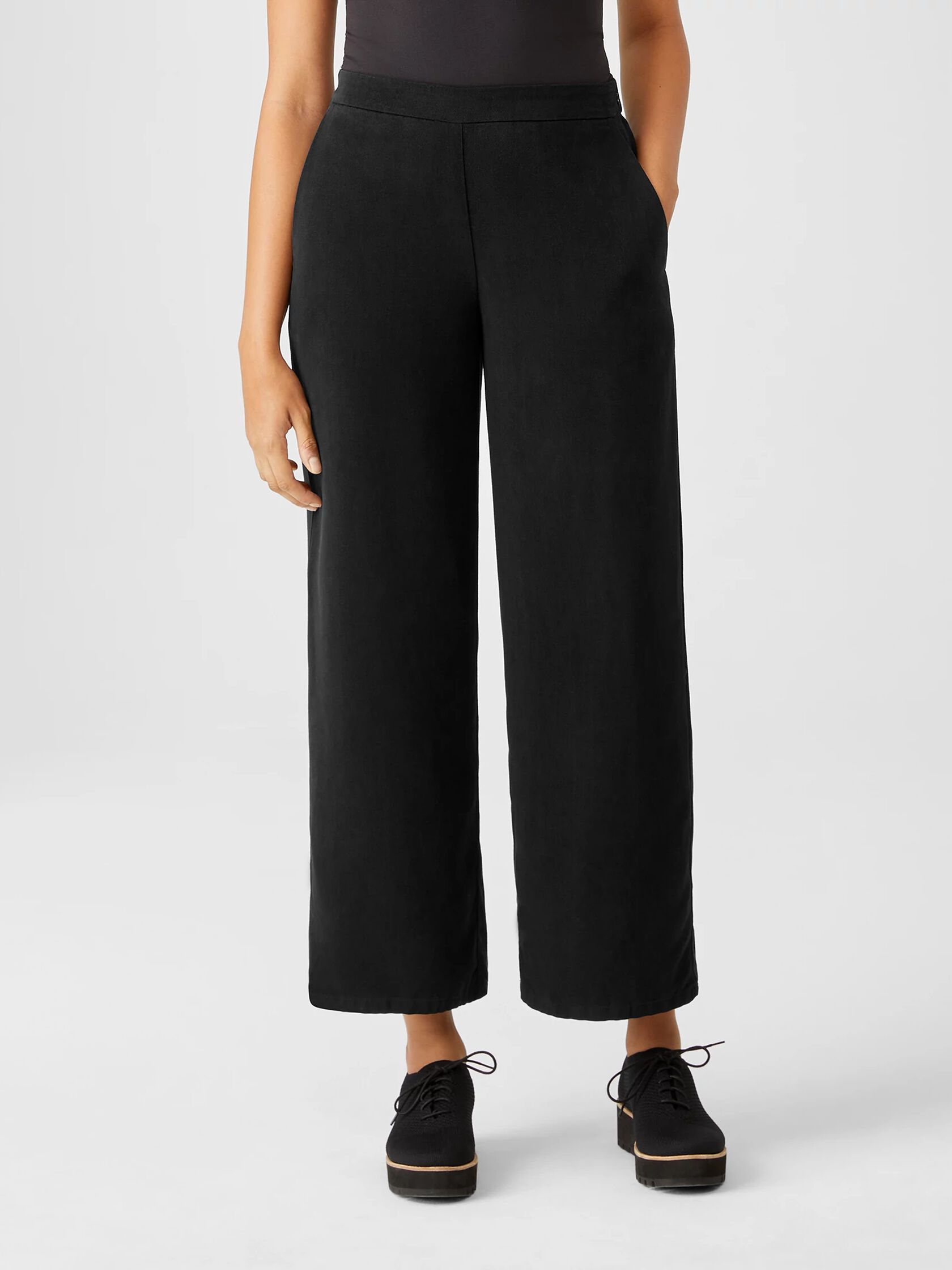 Soft Twill Wide-Leg Pant
