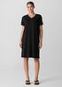 Organic Cotton Slubby Jersey V-Neck Dress