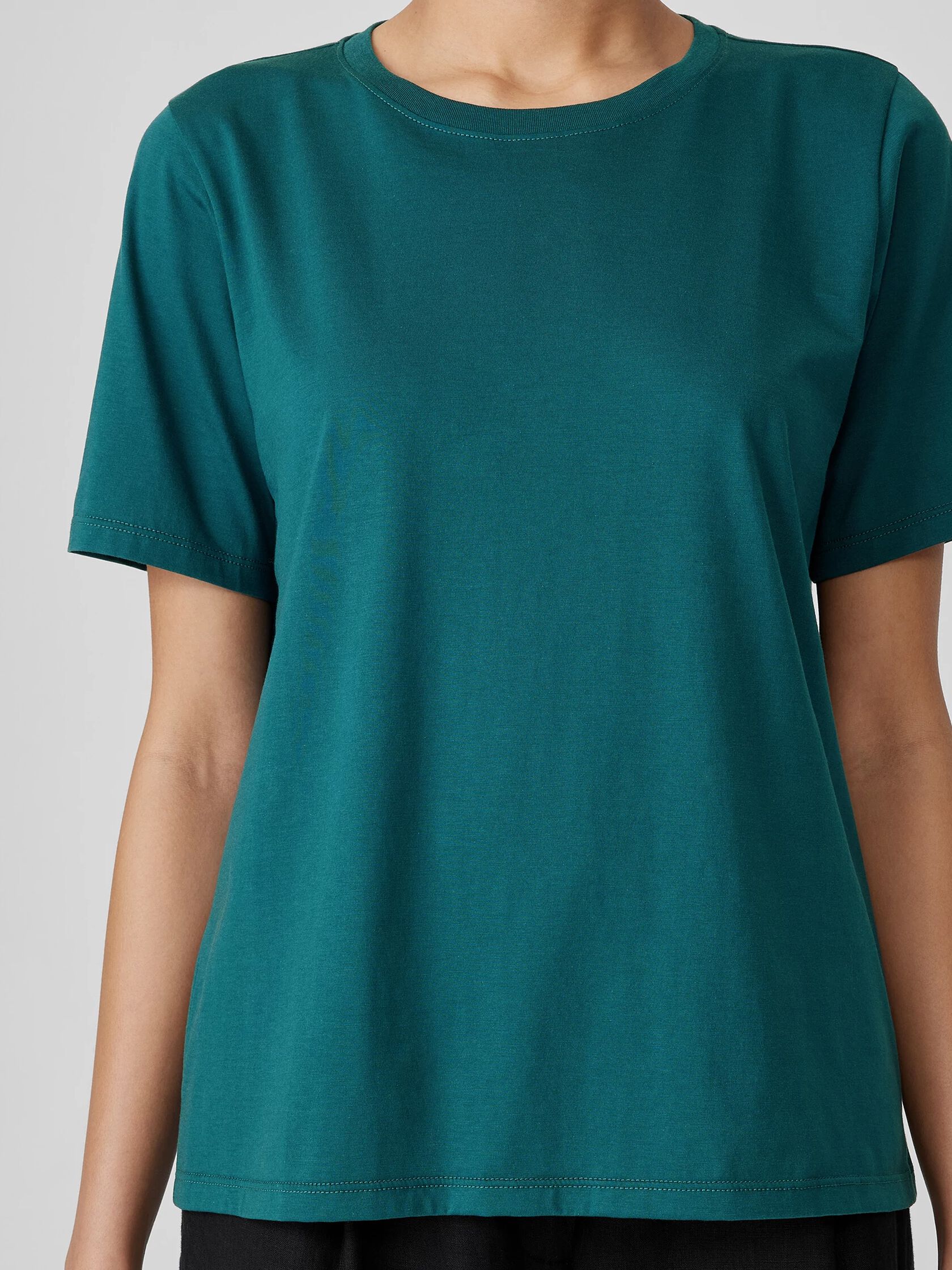 Organic Pima Cotton Jersey&nbsp;Round Neck Tee