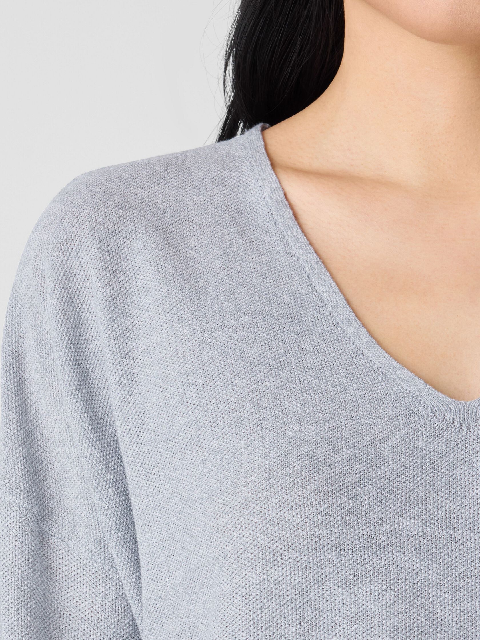 Organic Linen Cotton V-Neck Top