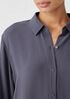 Silk Georgette Crepe Classic Collar Shirt