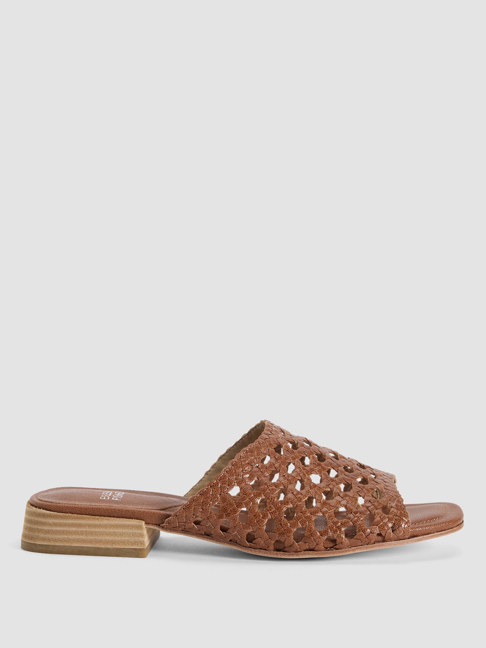 Folie Woven Leather Slide Sandal