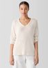 Peruvian Organic Cotton Cord Jersey V-Neck Top
