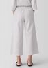 Organic Cotton Ripple Checkered Wide-Leg Pant