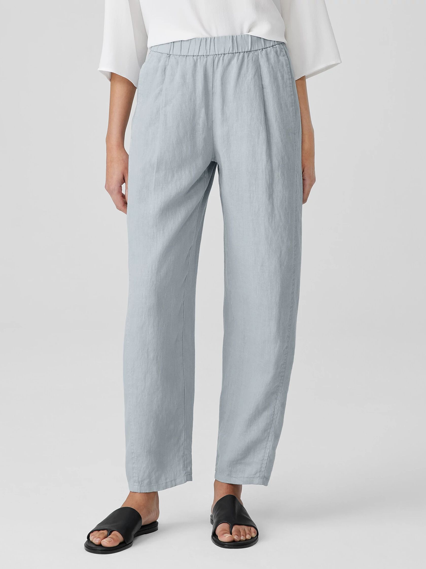 Garment-Dyed Organic Linen Lantern Pant