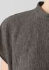 Woven Pliss&eacute; Mock Neck Top
