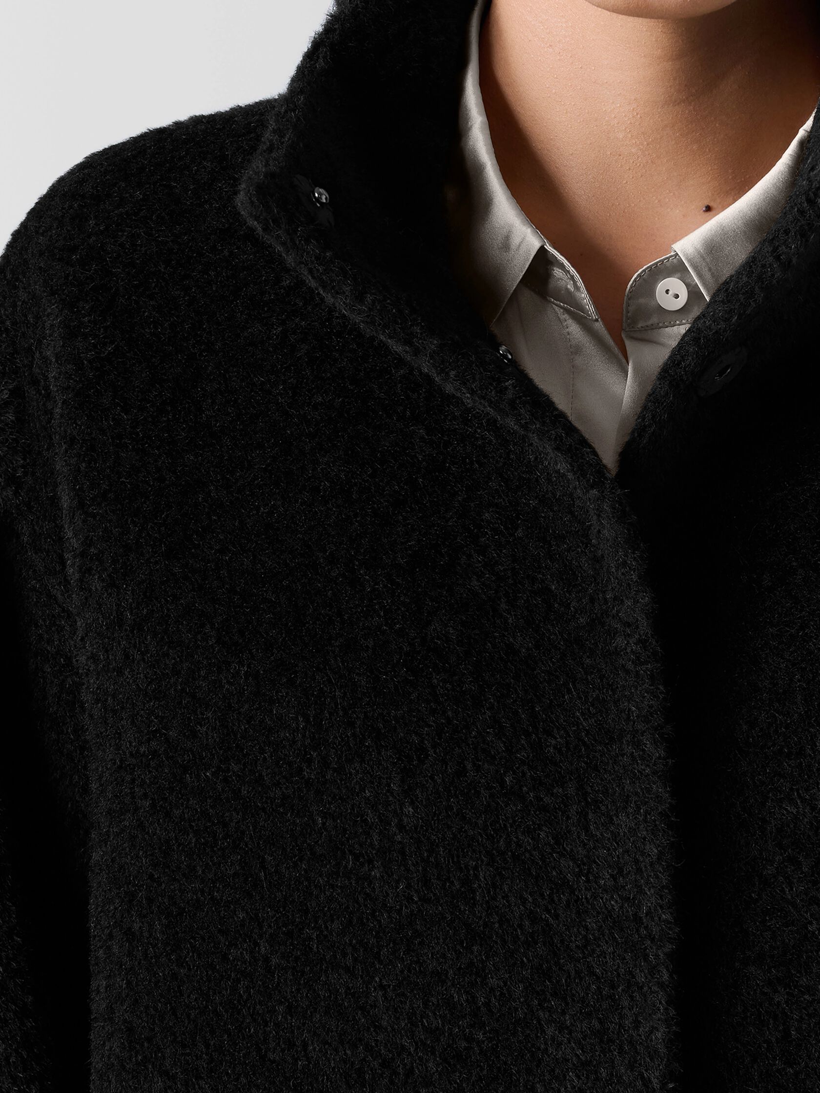 Fine Wool Alpaca&nbsp;Stand Collar Coat