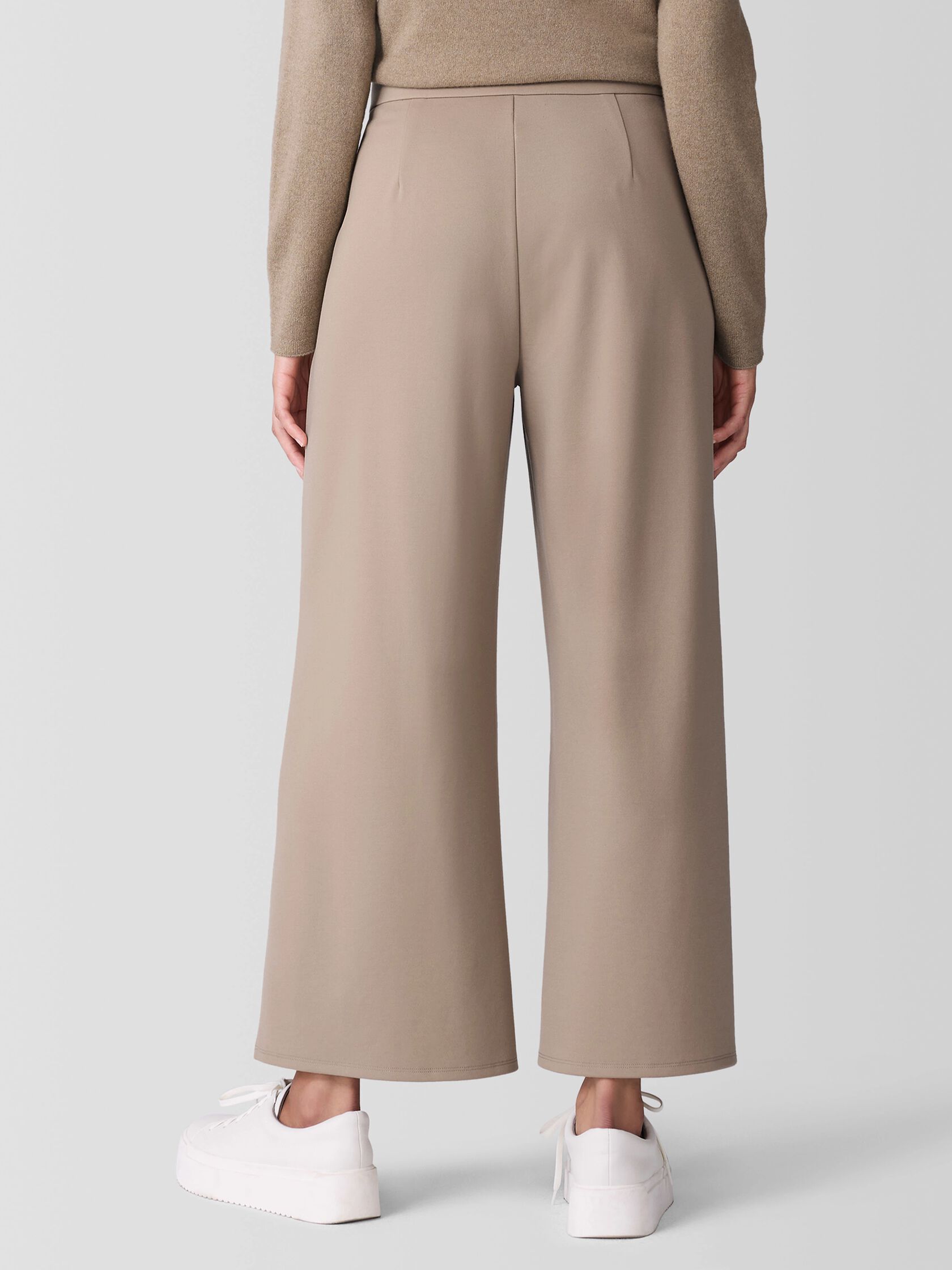 Lightweight Ponte Wide-Leg Pant