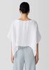 Organic Linen Gauze Bateau Neck Poncho