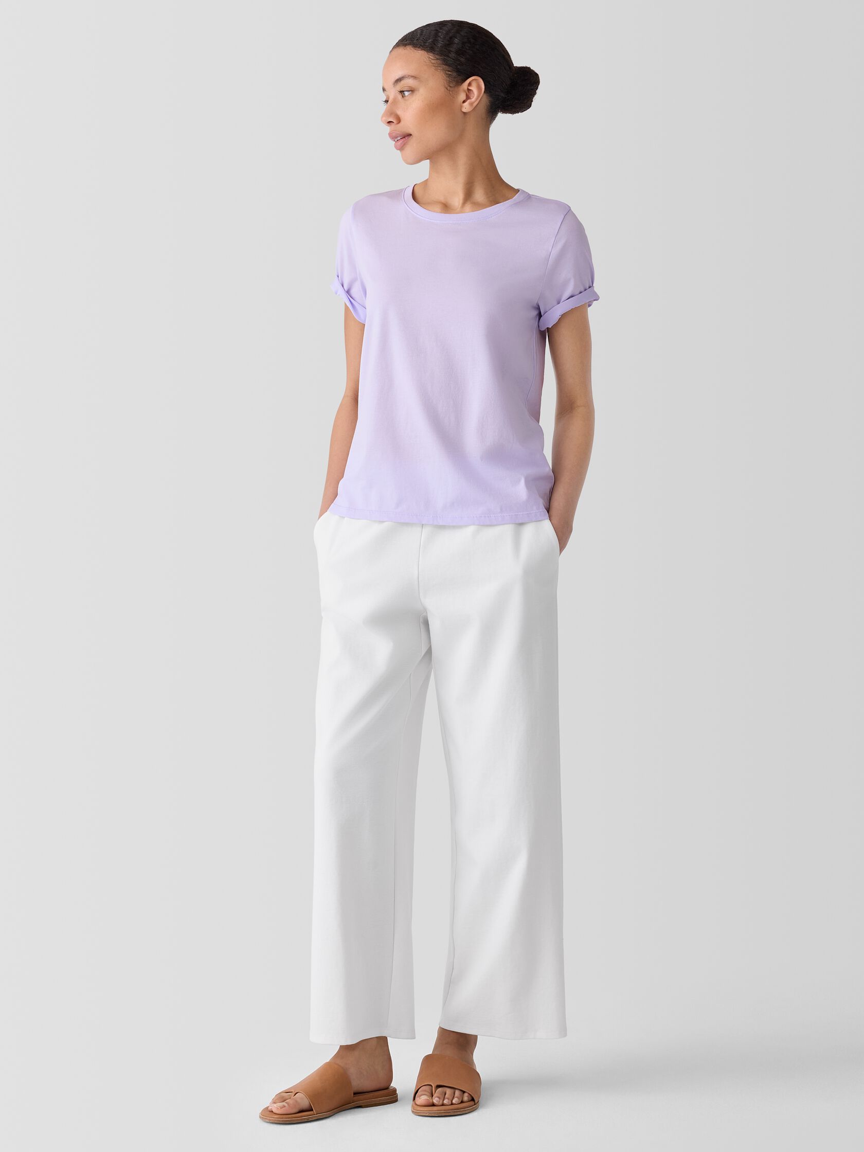 Organic Pima Cotton Jersey&nbsp;Round Neck Tee